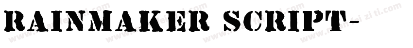 Rainmaker script字体转换
